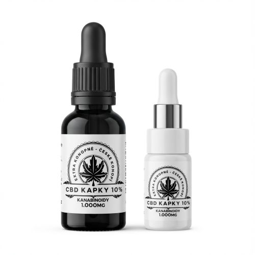 Extra konopné CBD kapky 10% - z českého konopí