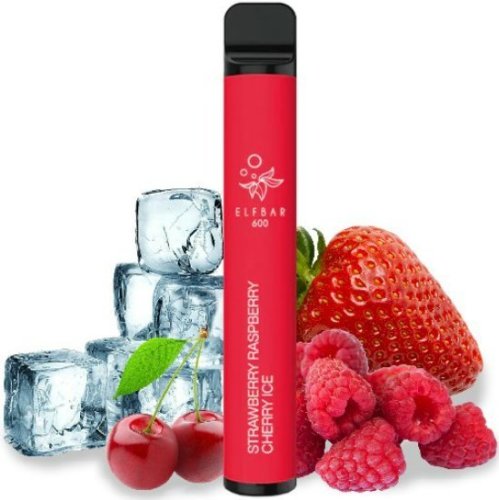 Elf Bar 600 elektronická cigareta 20mg - Strawberry Raspberry Cherry Ice