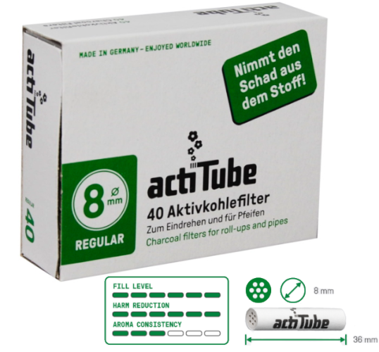 ActiTube uhlíkové filtry Regular 8mm