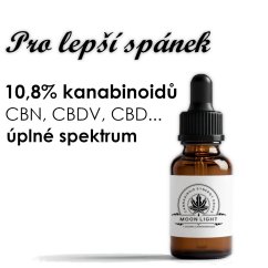 CannabinoidSynergy - MoonLight konopný olej (kapky) na spaní