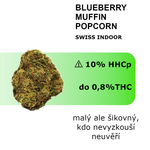 HHCP Květ konopí Blueberry Muffin popcorn - Hmotnost: 1g