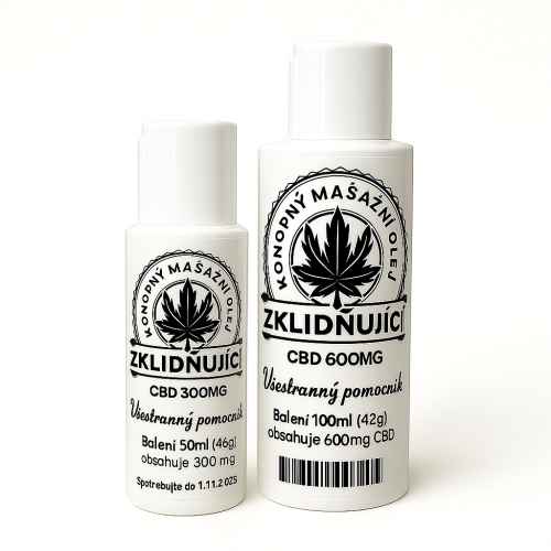 Konopný masážní olej - zklidňující