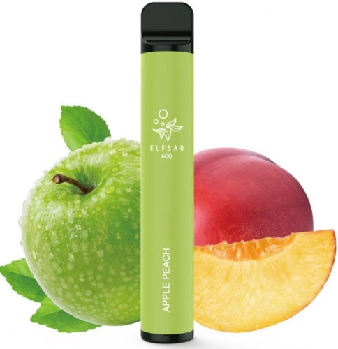 Elf Bar 600 elektronická cigareta 20mg - Apple Peach