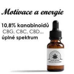 CannabinoidSynergy - SunShine konopný olej (kapky) na povzbuzení
