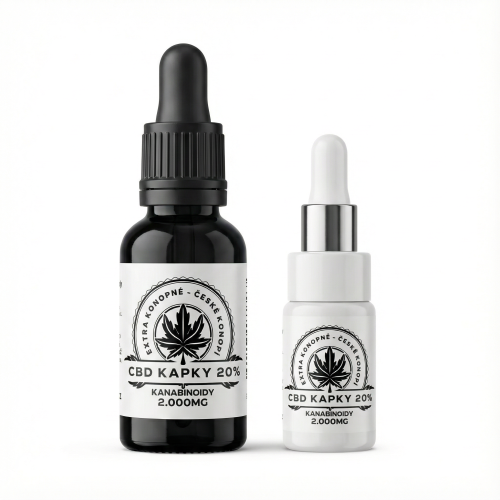 Extra konopné CBD kapky 20% - z českého konopí