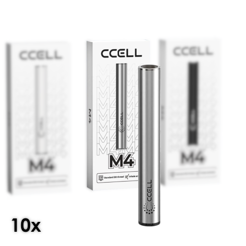 Baterie pro vaporizační pero - CCELL M4 - Balení: 10ks, Barva: stříbrná